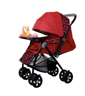 Baby Stroller With Attach Mosquito Net and Soft Cushion Seat & Musical Tray With Big Size