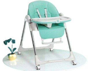 Baby Height Adjustable 4-in-1 High Chair With Wheels